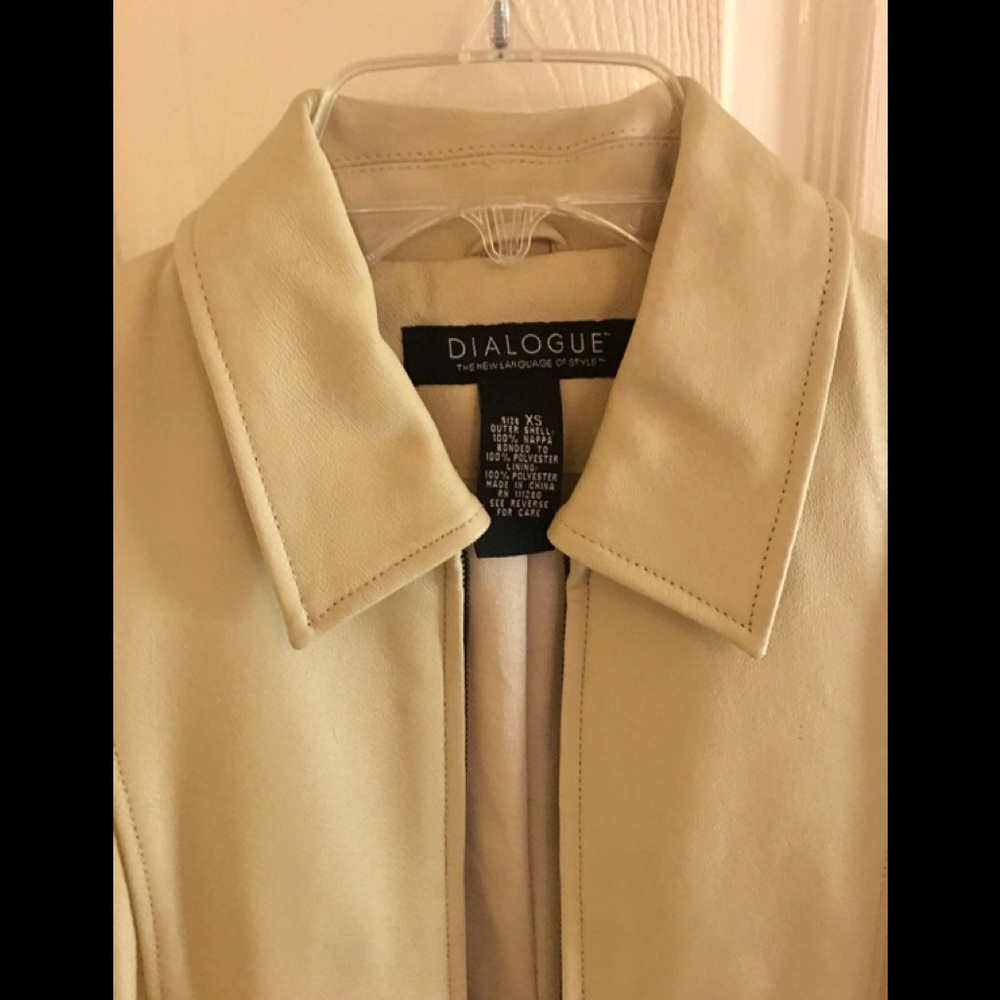NWOT Leather jacket with front Zipper closure - Picture 2 of 2